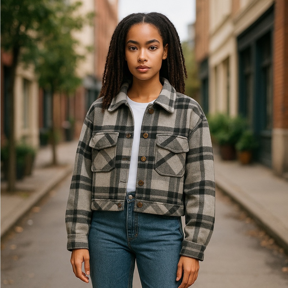 George Charcoal Checkered‎ Jacket